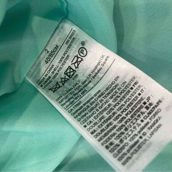 NEW Banana Republic Green Ombré Pleated Fit and Flare Twist Strap Midi Dress - Picture 7 of 8